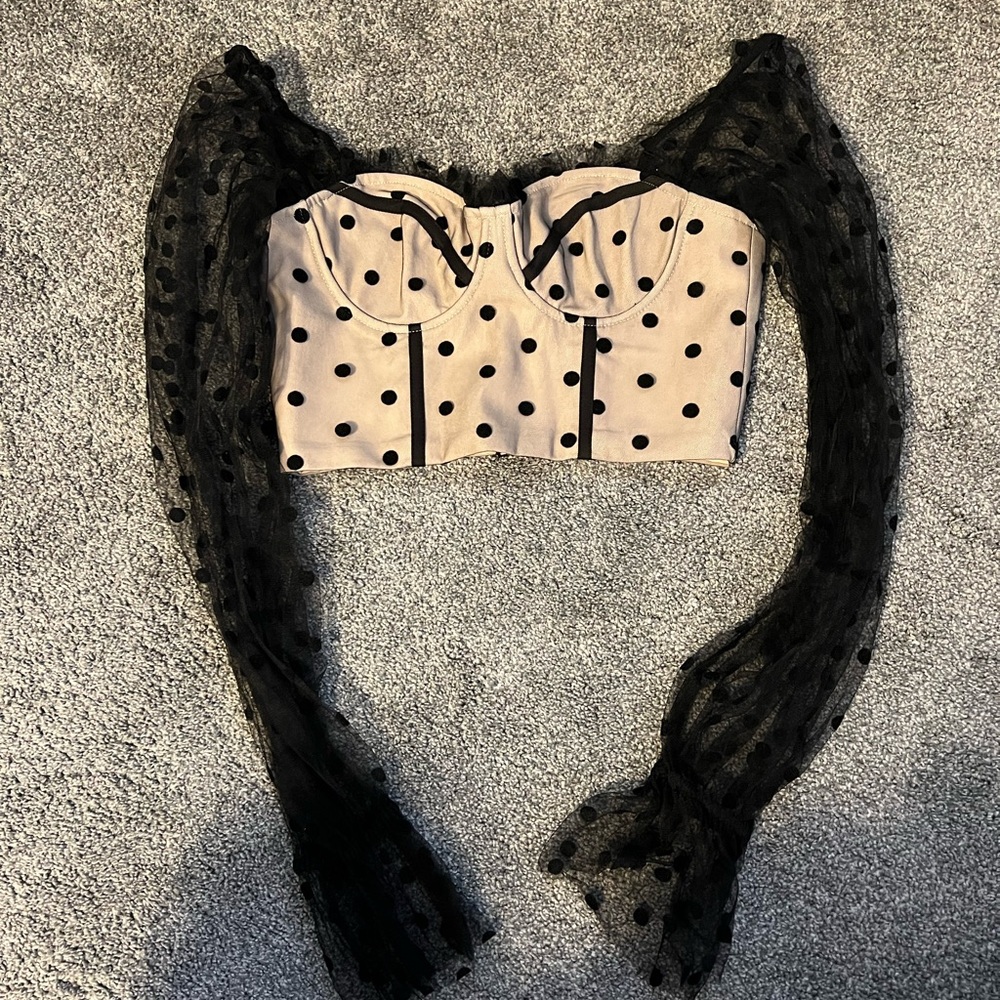 Runaway Polka Dot Bustier Top